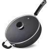 imageUtopia Kitchen 11 Inch Nonstick Skillet  Deep Frying Pan  46 Quart Saut Pan  Aluminum Jumbo Cooker with Glass Lid  Dishwasher Safe
