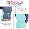 imageUtopia Kitchen 2 Pack Bib Apron Adjustable with 2 Pockets Water and Oil Resistant Cooking Kitchen Chef Apron for Women MenAqua