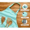 imageUtopia Kitchen 2 Pack Bib Apron Adjustable with 2 Pockets Water and Oil Resistant Cooking Kitchen Chef Apron for Women MenAqua