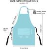 imageUtopia Kitchen 2 Pack Bib Apron Adjustable with 2 Pockets Water and Oil Resistant Cooking Kitchen Chef Apron for Women MenAqua