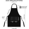 imageUtopia Kitchen 2 Pack Bib Apron Adjustable with 2 Pockets Water and Oil Resistant Cooking Kitchen Chef Apron for Women MenBlack