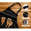 imageUtopia Kitchen 2 Pack Bib Apron Adjustable with 2 Pockets Water and Oil Resistant Cooking Kitchen Chef Apron for Women MenBlack