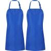 imageUtopia Kitchen 2 Pack Bib Apron Adjustable with 2 Pockets Water and Oil Resistant Cooking Kitchen Chef Apron for Women MenBlue