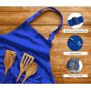 imageUtopia Kitchen 2 Pack Bib Apron Adjustable with 2 Pockets Water and Oil Resistant Cooking Kitchen Chef Apron for Women MenBlue Solid  Stripe