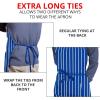imageUtopia Kitchen 2 Pack Bib Apron Adjustable with 2 Pockets Water and Oil Resistant Cooking Kitchen Chef Apron for Women MenBlue Stripes