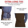 imageUtopia Kitchen 2 Pack Bib Apron Adjustable with 2 Pockets Water and Oil Resistant Cooking Kitchen Chef Apron for Women MenBrown