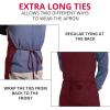 imageUtopia Kitchen 2 Pack Bib Apron Adjustable with 2 Pockets Water and Oil Resistant Cooking Kitchen Chef Apron for Women MenBurgundy