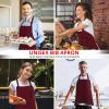 imageUtopia Kitchen 2 Pack Bib Apron Adjustable with 2 Pockets Water and Oil Resistant Cooking Kitchen Chef Apron for Women MenBurgundy