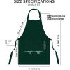 imageUtopia Kitchen 2 Pack Bib Apron Adjustable with 2 Pockets Water and Oil Resistant Cooking Kitchen Chef Apron for Women MenGreen