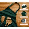 imageUtopia Kitchen 2 Pack Bib Apron Adjustable with 2 Pockets Water and Oil Resistant Cooking Kitchen Chef Apron for Women MenGreen