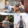 imageUtopia Kitchen 2 Pack Bib Apron Adjustable with 2 Pockets Water and Oil Resistant Cooking Kitchen Chef Apron for Women MenGrey