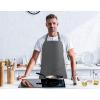 imageUtopia Kitchen 2 Pack Bib Apron Adjustable with 2 Pockets Water and Oil Resistant Cooking Kitchen Chef Apron for Women MenGrey