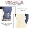 imageUtopia Kitchen 2 Pack Bib Apron Adjustable with 2 Pockets Water and Oil Resistant Cooking Kitchen Chef Apron for Women MenIvory