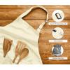 imageUtopia Kitchen 2 Pack Bib Apron Adjustable with 2 Pockets Water and Oil Resistant Cooking Kitchen Chef Apron for Women MenIvory