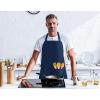 imageUtopia Kitchen 2 Pack Bib Apron Adjustable with 2 Pockets Water and Oil Resistant Cooking Kitchen Chef Apron for Women MenNavy