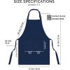 imageUtopia Kitchen 2 Pack Bib Apron Adjustable with 2 Pockets Water and Oil Resistant Cooking Kitchen Chef Apron for Women MenNavy