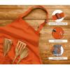 imageUtopia Kitchen 2 Pack Bib Apron Adjustable with 2 Pockets Water and Oil Resistant Cooking Kitchen Chef Apron for Women MenOrange