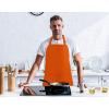 imageUtopia Kitchen 2 Pack Bib Apron Adjustable with 2 Pockets Water and Oil Resistant Cooking Kitchen Chef Apron for Women MenOrange