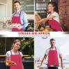 imageUtopia Kitchen 2 Pack Bib Apron Adjustable with 2 Pockets Water and Oil Resistant Cooking Kitchen Chef Apron for Women MenPink