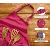 imageUtopia Kitchen 2 Pack Bib Apron Adjustable with 2 Pockets Water and Oil Resistant Cooking Kitchen Chef Apron for Women MenPink