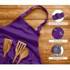 imageUtopia Kitchen 2 Pack Bib Apron Adjustable with 2 Pockets Water and Oil Resistant Cooking Kitchen Chef Apron for Women MenPurple
