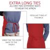 imageUtopia Kitchen 2 Pack Bib Apron Adjustable with 2 Pockets Water and Oil Resistant Cooking Kitchen Chef Apron for Women MenRed