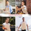imageUtopia Kitchen 2 Pack Bib Apron Adjustable with 2 Pockets Water and Oil Resistant Cooking Kitchen Chef Apron for Women MenTan