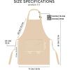 imageUtopia Kitchen 2 Pack Bib Apron Adjustable with 2 Pockets Water and Oil Resistant Cooking Kitchen Chef Apron for Women MenTan