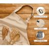 imageUtopia Kitchen 2 Pack Bib Apron Adjustable with 2 Pockets Water and Oil Resistant Cooking Kitchen Chef Apron for Women MenTan