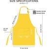 imageUtopia Kitchen 2 Pack Bib Apron Adjustable with 2 Pockets Water and Oil Resistant Cooking Kitchen Chef Apron for Women MenYellow
