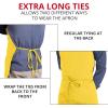 imageUtopia Kitchen 2 Pack Bib Apron Adjustable with 2 Pockets Water and Oil Resistant Cooking Kitchen Chef Apron for Women MenYellow