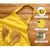 imageUtopia Kitchen 2 Pack Bib Apron Adjustable with 2 Pockets Water and Oil Resistant Cooking Kitchen Chef Apron for Women MenYellow