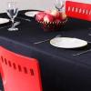 imageUtopia Kitchen Fitted Tablecloth 1 Pack Black 6 Feet 72x30 Inches Rectangle Table Cloth  Washable and Wrinkle Resistant Cover for Party Dinner Wedding and Trade ShowsBlack