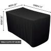 imageUtopia Kitchen Fitted Tablecloth 1 Pack Black 6 Feet 72x30 Inches Rectangle Table Cloth  Washable and Wrinkle Resistant Cover for Party Dinner Wedding and Trade ShowsBlack