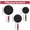 imageUtopia Kitchen NonStick Frying Pan Set with Induction Bottom 3Piece Nonstick Cookware Set Including 8 95 and 11 Inch Frying Pans Nonstick with Bakelite Handle PFOA Free Dishwasher Safe GreyRedBlack