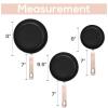 imageUtopia Kitchen NonStick Frying Pan Set with Induction Bottom 3Piece Nonstick Cookware Set Including 8 95 and 11 Inch Frying Pans Nonstick with Bakelite Handle PFOA Free Dishwasher Safe GreyPink  Black