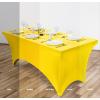 imageUtopia Kitchen Spandex Tablecloth 1 Pack 6FT White 200 GSM Tight Fitted Washable and Wrinkle Resistant Stretch Rectangular Patio Table Cover for Event Wedding ampamp Banquet 72Lx30Wx30H InchYellow