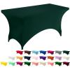 imageUtopia Kitchen Spandex Tablecloth 1 Pack 6FT White 200 GSM Tight Fitted Washable and Wrinkle Resistant Stretch Rectangular Patio Table Cover for Event Wedding ampamp Banquet 72Lx30Wx30H InchHunter Green