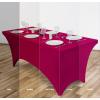 imageUtopia Kitchen Spandex Tablecloth 1 Pack 6FT White 200 GSM Tight Fitted Washable and Wrinkle Resistant Stretch Rectangular Patio Table Cover for Event Wedding ampamp Banquet 72Lx30Wx30H InchFuchsia