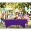 imageUtopia Kitchen Spandex Tablecloth 1 Pack 6FT White 200 GSM Tight Fitted Washable and Wrinkle Resistant Stretch Rectangular Patio Table Cover for Event Wedding ampamp Banquet 72Lx30Wx30H InchPurple