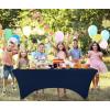 imageUtopia Kitchen Spandex Tablecloth 1 Pack 6FT White 200 GSM Tight Fitted Washable and Wrinkle Resistant Stretch Rectangular Patio Table Cover for Event Wedding ampamp Banquet 72Lx30Wx30H InchNavy Blue