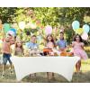 imageUtopia Kitchen Spandex Tablecloth 1 Pack 6FT White 200 GSM Tight Fitted Washable and Wrinkle Resistant Stretch Rectangular Patio Table Cover for Event Wedding ampamp Banquet 72Lx30Wx30H InchWhite