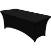 imageUtopia Kitchen Spandex Tablecloth 1 Pack 6FT White 200 GSM Tight Fitted Washable and Wrinkle Resistant Stretch Rectangular Patio Table Cover for Event Wedding ampamp Banquet 72Lx30Wx30H InchBlack