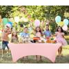 imageUtopia Kitchen Spandex Tablecloth 1 Pack 6FT White 200 GSM Tight Fitted Washable and Wrinkle Resistant Stretch Rectangular Patio Table Cover for Event Wedding ampamp Banquet 72Lx30Wx30H InchPink