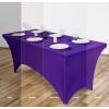 imageUtopia Kitchen Spandex Tablecloth 1 Pack 6FT White 200 GSM Tight Fitted Washable and Wrinkle Resistant Stretch Rectangular Patio Table Cover for Event Wedding ampamp Banquet 72Lx30Wx30H InchPurple