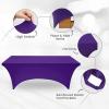 imageUtopia Kitchen Spandex Tablecloth 1 Pack 6FT White 200 GSM Tight Fitted Washable and Wrinkle Resistant Stretch Rectangular Patio Table Cover for Event Wedding ampamp Banquet 72Lx30Wx30H InchPurple