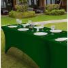 imageUtopia Kitchen Spandex Tablecloth 1 Pack 6FT White 200 GSM Tight Fitted Washable and Wrinkle Resistant Stretch Rectangular Patio Table Cover for Event Wedding ampamp Banquet 72Lx30Wx30H InchEmerald Green