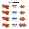 imageUtopia Kitchen Spandex Tablecloth 1 Pack 6FT White 200 GSM Tight Fitted Washable and Wrinkle Resistant Stretch Rectangular Patio Table Cover for Event Wedding ampamp Banquet 72Lx30Wx30H InchOrange