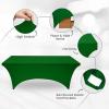 imageUtopia Kitchen Spandex Tablecloth 1 Pack 6FT White 200 GSM Tight Fitted Washable and Wrinkle Resistant Stretch Rectangular Patio Table Cover for Event Wedding ampamp Banquet 72Lx30Wx30H InchEmerald Green
