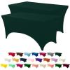 imageUtopia Kitchen Spandex Tablecloth 1 Pack 6FT White 200 GSM Tight Fitted Washable and Wrinkle Resistant Stretch Rectangular Patio Table Cover for Event Wedding ampamp Banquet 72Lx30Wx30H InchHunter Green